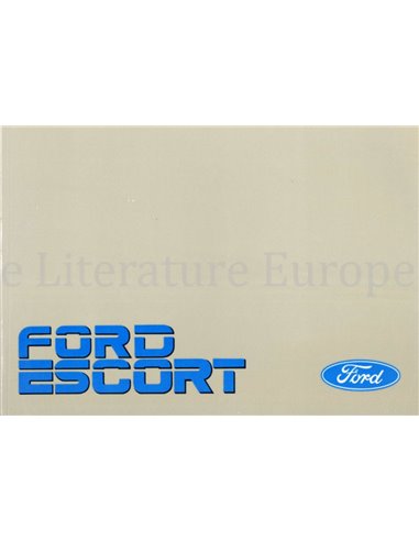 1988 FORD ESCORT OWNERS MANUAL HANDBOOK DUTCH