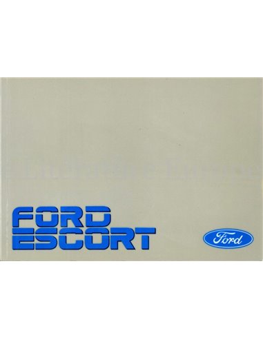 1990 FORD ESCORT BEDIENUNGSANLEITING NIEDERLÄNDISCH