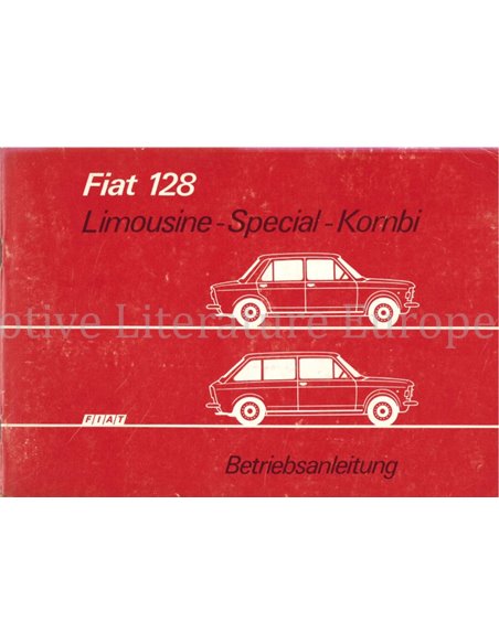 1975 FIAT 128 OWNERS MANUAL GERMAN