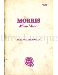 1964 MORRIS MINI-MINOR BETRIEBSANLEITUNG NIEDERLÄNDISCH
