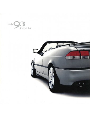 2002 SAAB 93 CABRIOLET BROCHURE ZWEEDS