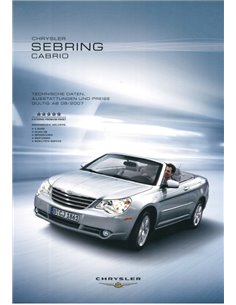 2007 CHRYSLER SEBRING CABRIO PROSPEKT DEUTSCH 2