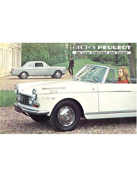 1968 PEUGEOT 404 CABRIOLET / COUPE BROCHURE ENGELS