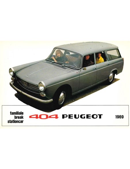 1969 PEUGEOT 404 FAMILIALE / BREAK / STATIONCAR BROCHURE NEDERLANDS