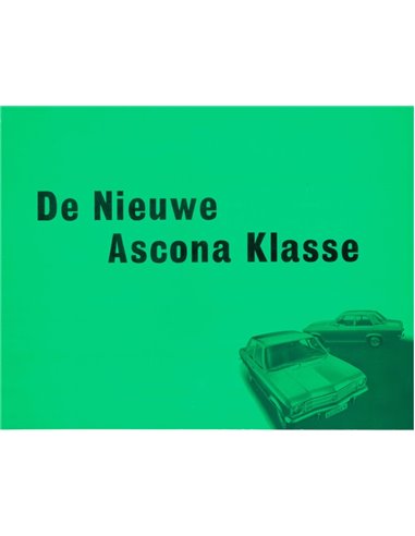 1972 OPEL ASCONA A BROCHURE NEDERLANDS