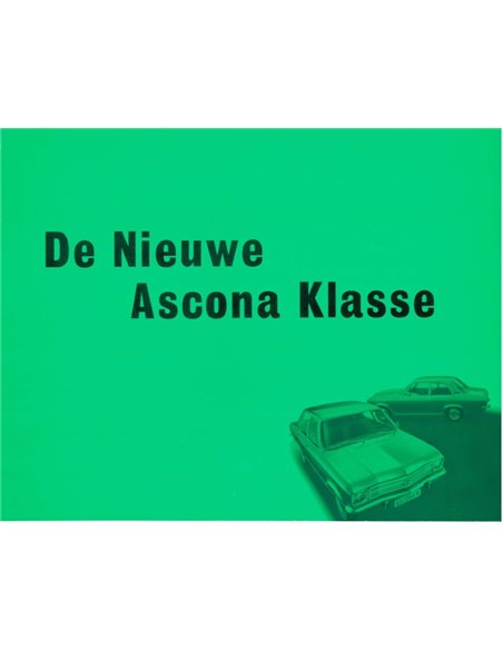 1972 OPEL ASCONA A BROCHURE NEDERLANDS