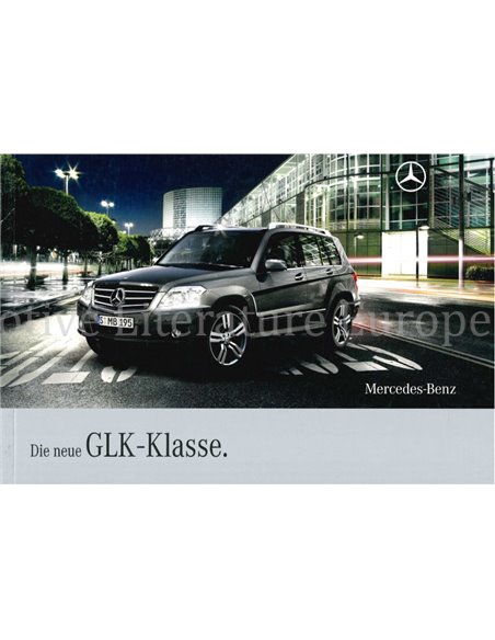 2009 MERCEDES BENZ GLK KLASSE BROCHURE DUITS