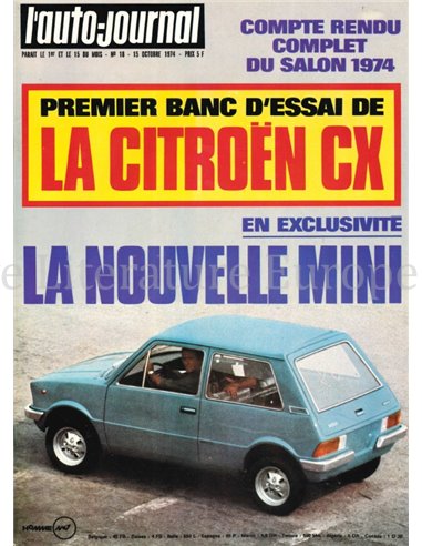1974 L'AUTO-JOURNAL MAGAZIN 18 FRANZÖSISCH