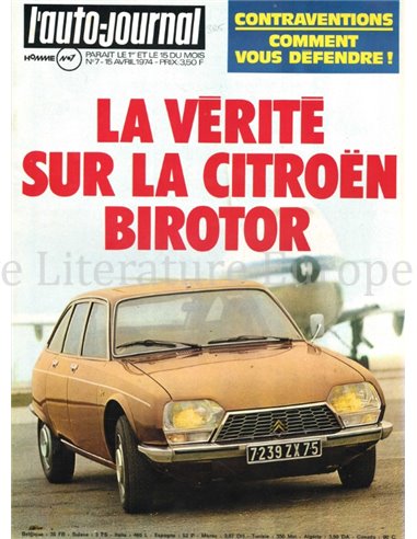 1974 L'AUTO-JOURNAL MAGAZINE 07 FRENCH
