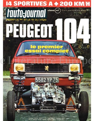 1972 L'AUTO-JOURNAL MAGAZINE 19 FRENCH