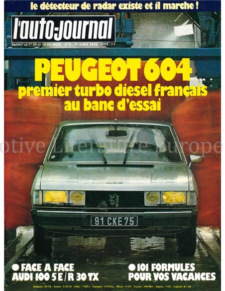 1979 L'AUTO-JOURNAL MAGAZIN 06 FRANZÖSISCH