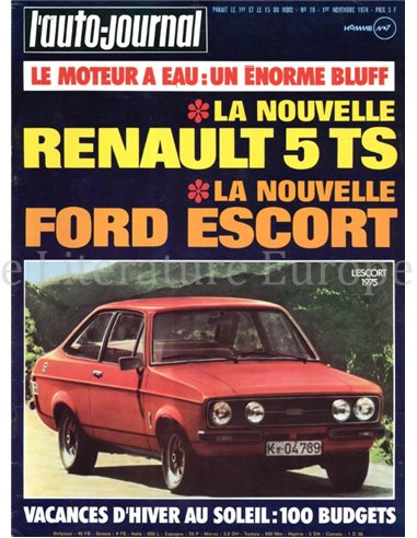 1974 L'AUTO-JOURNAL MAGAZINE 19 FRENCH