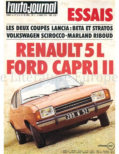 1974 L'AUTO-JOURNAL MAGAZINE 05 FRANS