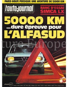 1974 L'AUTO-JOURNAL MAGAZIN 22 FRANZÖSISCH