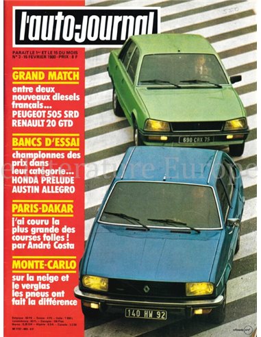 1980 L'AUTO-JOURNAL MAGAZIN 03 FRANZÖSISCH