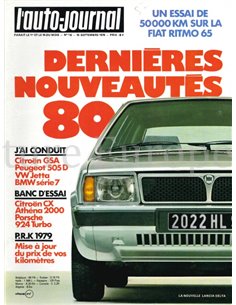 1979 L'AUTO-JOURNAL MAGAZIN 16 FRANZÖSISCH