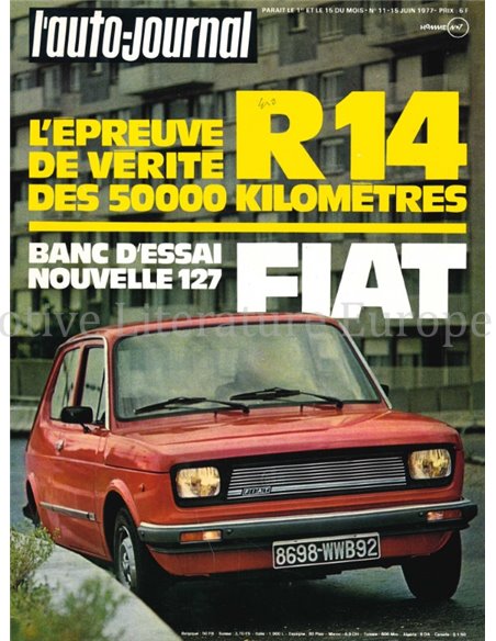 1977 L'AUTO-JOURNAL MAGAZIN 11 FRANZÖSISCH