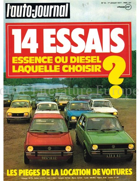 1977 L'AUTO-JOURNAL MAGAZIN 12 FRANZÖSISCH