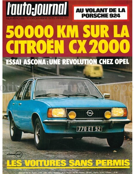 1975 L'AUTO-JOURNAL MAGAZIN 22 FRANZÖSISCH