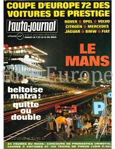 1972 L'AUTO-JOURNAL MAGAZIN 10 FRANZÖSISCH
