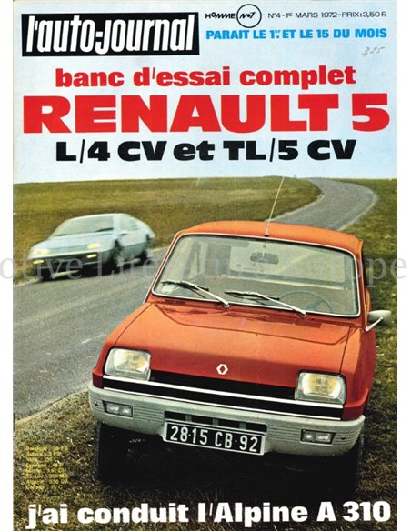 1972 L'AUTO-JOURNAL MAGAZINE 04 FRANS