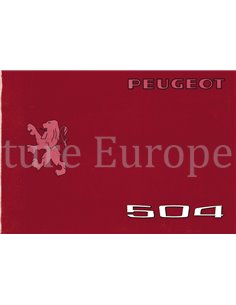 1976 PEUGEOT 504 OWNERS MANUAL FRENCH