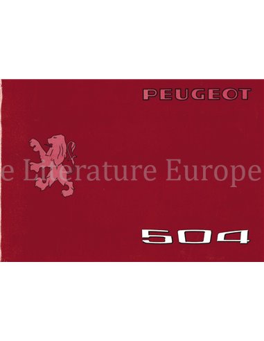 1976 PEUGEOT 504 OWNERS MANUAL FRENCH