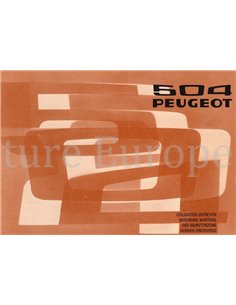 1975 PEUGEOT 504 Betriebsanleitung