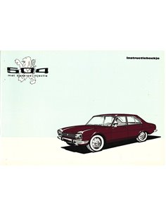 1972 PEUGEOT 504 COUPE CONVERTIBLE OWNERS MANUAL DUTCH