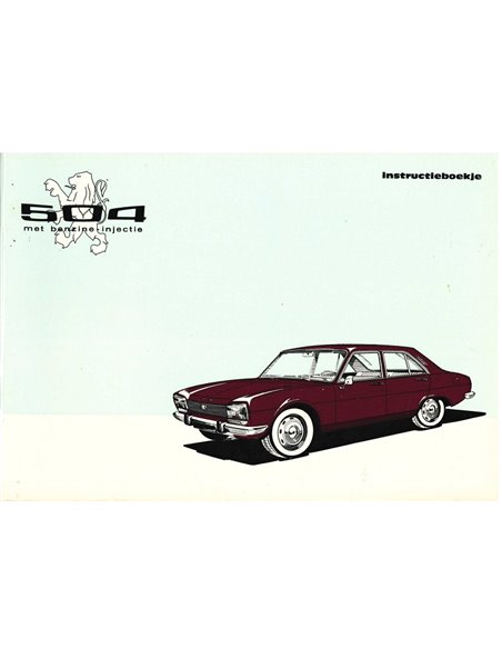 1972 PEUGEOT 504 COUPE CONVERTIBLE OWNERS MANUAL DUTCH