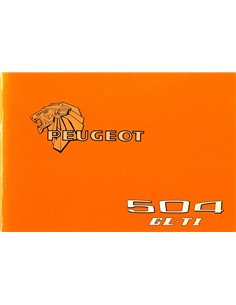 1979 PEUGEOT 504 GR-SR OWNERS MANUAL