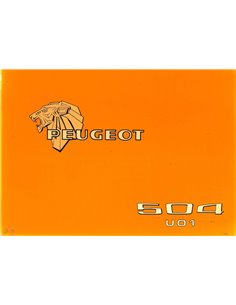 1978 PEUGEOT 504 OWNERS MANUAL