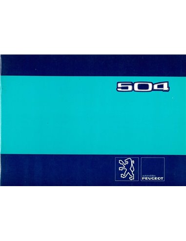 1980 PEUGEOT 504 INSTRUCTIEBOEKJE
