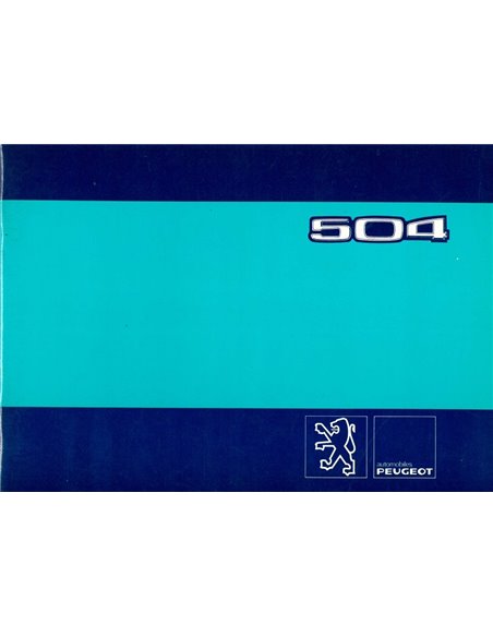 1980 PEUGEOT 504 INSTRUCTIEBOEKJE