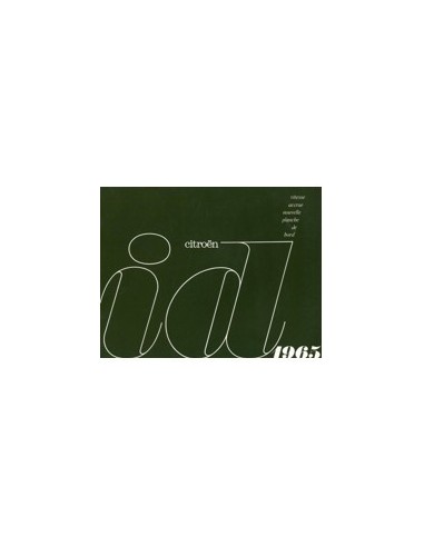 1965 CITROEN ID 19 BROCHURE FRANS