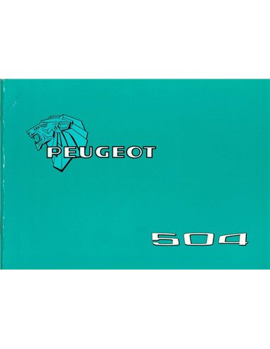 1978 PEUGEOT 504 OWNERS MANUAL