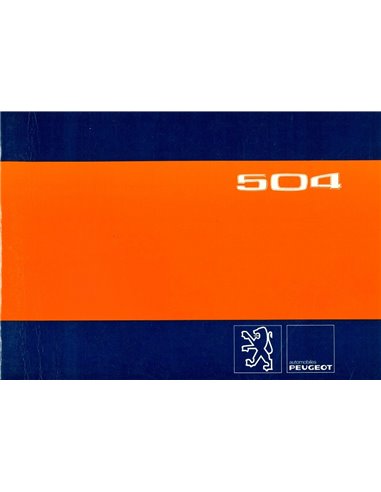 1978 PEUGEOT 504 OWNERS MANUAL