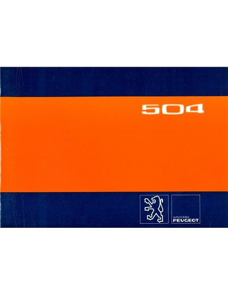 1978 PEUGEOT 504 OWNERS MANUAL