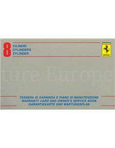 1981 FERRARI 308 GTBi GTSi, Mondial 8 WARRANTY CARD & OWNERS SERVICE BOOK 181/81