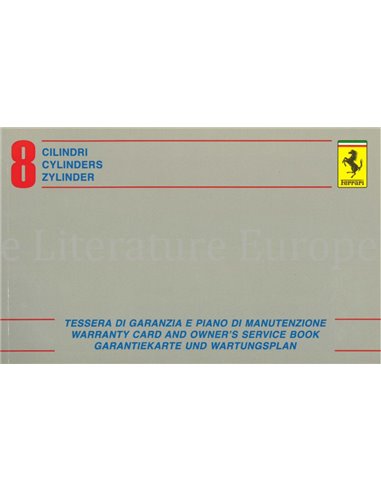 1981 FERRARI 308 GTBi GTSi, Mondial 8 GARANTIE & SERVICEBOEK 794/93