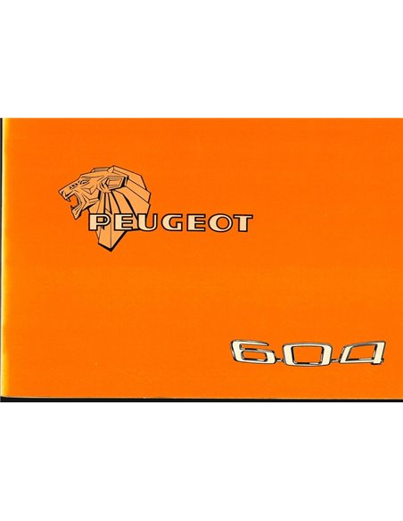 1994 PEUGEOT 605 INSTRUCTIEBOEKJE