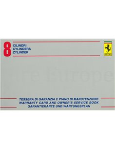 1981 FERRARI 308 GTBi GTSi, Mondial 8 GARANTIE & SERVICEBOEK 229/81/11