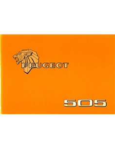 1982 PEUGEOT 505 OWNERS MANUAL