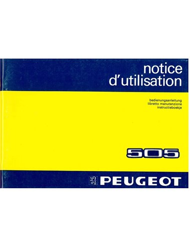 1979 PEUGEOT 505 BETRIEBSANLEITUNG