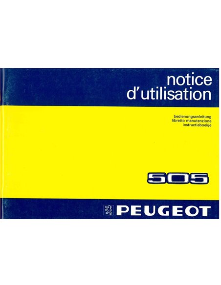 1979 PEUGEOT 505 INSTRUCTIEBOEKJE