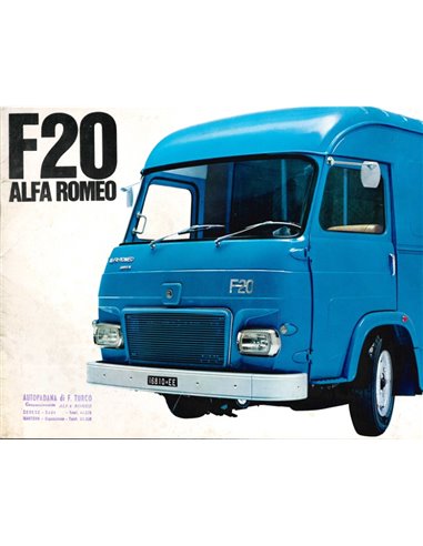 1969 ALFA ROMEO F20 BROCHURE ITALIAANS