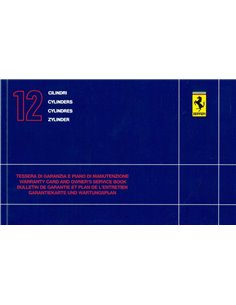 1986 FERRARI 412 AUTOMATIC / GT, TESTAROSSA GARANTIE & SERVICEBOEK 454/86