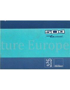 1980 PEUGEOT 504 SUPPLEMENT OWNERS MANUAL