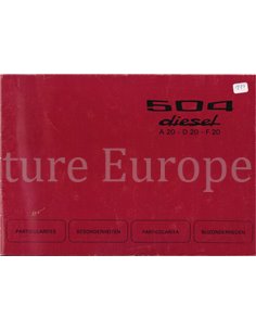 1975 PEUGEOT 504 BIJLAGE INSTRUCTIEBOEKJE 