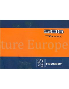 1981 PEUGEOT 505 SUPPLEMENT OWNERS MANUAL